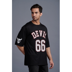 Devil Signature Jersy 66 Printed Black & White for Men