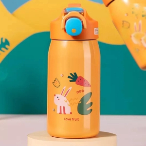 Jungle Roar Theme Insulated Steel Water Bottle - 530ml-Yellow