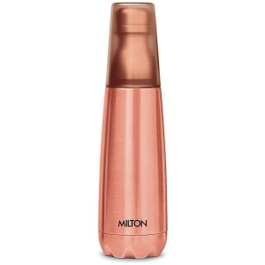 Milton Vertex 750 Thermosteel Hot or Cold Water Bottle with Unbreakable Tumbler, 700 ml, Peach - Peach