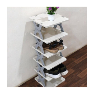 GEEO Plastic More Than 5 Tier Shoe Rack Multi Color