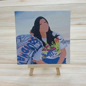 Personalized Illustrations With Wooden Stand