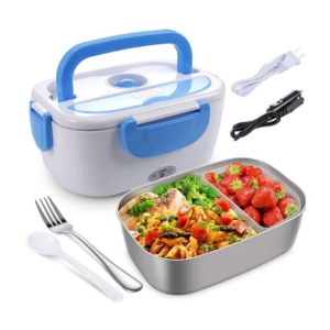 Wristkart - Multicolor Virgin Plastic Electric Lunch Box ( Pack of 1 )