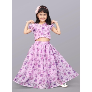 Girls Flower Design Festive/Wedding Georgette Lehenga Choli-13 -14 Year