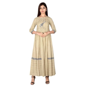 JAIPURETHNICWEAVES Women's Cotton Cambric Embroidered Anarkali Kurta