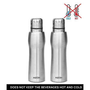 Milton Elate 750 Stainless Steel Water Bottle, Set of 2, 635 ml Each, Silver - Silver