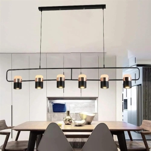 Hdc 5-Light Modern LED  Linear Ceiling Pendant Light Track Chandelier