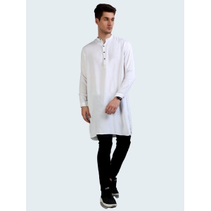 Frost White Mens Long Kurta