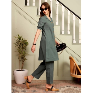 womens-cotton-blend-dark-green-solid-print-night-suits-medium