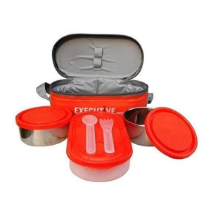 Milton Executive Lunch Insulated Tiffin with 3 Leakproof Containers, (280 ml, 280 ml, 500 ml)