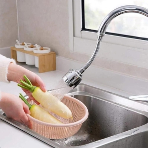 Faucet-360 Degree Flexible Stainless Steel Rotating 2 Modes Water Saving Faucet-Free Size