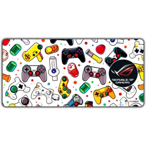 yogdots Big Size Gaming Print Mouse pad Computer Table mat for Game Lovers, Republic of Gamers Gamepad Printed Mousepad 23x11 inch