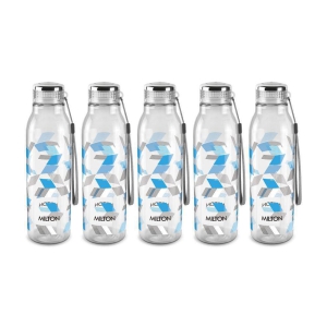 Milton Helix 1000 Pet Water Bottle, Set of 5, 1 Litre Each, Blue - Blue