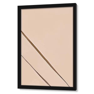 Freehand Paint Brush Lines In Earthy Tones - II-Essential (13.5 X 19.5 Inches) / Frame With Glass / Black Frame