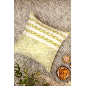 Aaira Small Green Patterned Cushion Cover