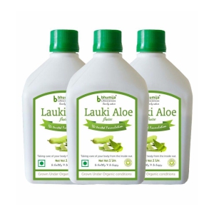 BHUMIJA LIFESCIENCES Lauki Aloe Juice  Health Drink Liquid 3 l Pack of 3