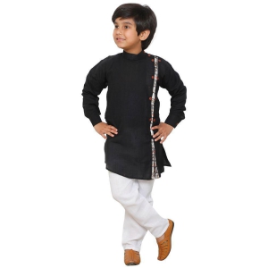 DKGF Ethnic Wear Kurta Pyjama Set for Kids and boys Boys (DE711-73BLACK2) - None