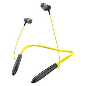 Tecsox TecBand Pro Neckband On Ear Bluetooth Neckband 20 Hours Playback IPX5(Splash & Sweat Proof) Powerfull bass -Bluetooth V 5.1 Yellow