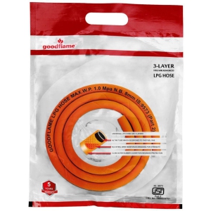 Goodflame Hose Pipe 1.5 Mtr. With Reinforced Rubber Hose Pipe(Rubber Hose Pipe,Orange)