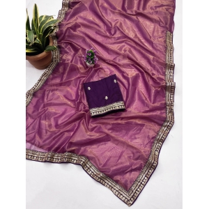 Glorious Pink Color Organza Saree