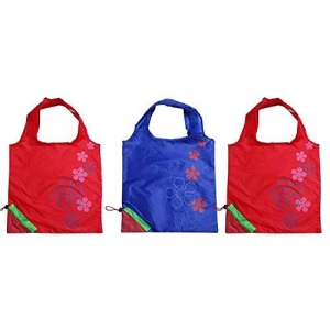 Set of 3 Nylon Reusable Strawberry Bags Eco Friendly Colors as per Availability