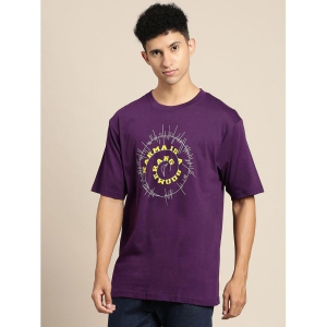 Dillinger - Purple Cotton Oversized Fit Mens T-Shirt ( Pack of 1 ) - None