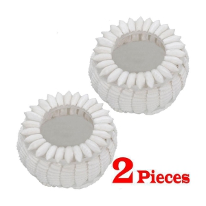 2 Pieces Handmade Cigarette Ashtray Smoke Ash Holder Seashells - White