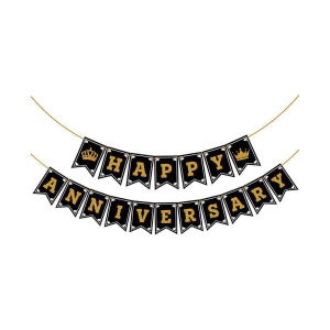 ZYOZI Happy Anniversary Banner for Anniversary Decoration(18 Card) Pack of one