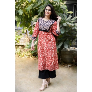 Yokelore Hand Block Print Cotton kurti-S