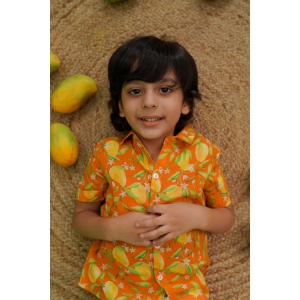 Boys Shirt Printed Mango - Orange 5Y