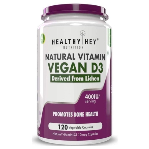 HEALTHYHEY NUTRITION Vegan Vitamin D3Natural  Based 120 Veg Capsules Capsule 120 no.s