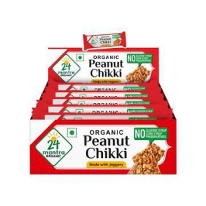 24 mantra Peanut Chikki 33g Pack of 10