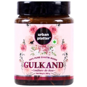 Urban Platter Natural Gulkand (Rose Petal Jam), 300g [100% Natural | Sun Dried | Nature''s Coolant | Made from Chaitri Roses.]