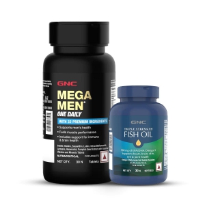 GNC Mega Men One Daily Multivitamin + Triple Strength Fish Oil 30/30 Units