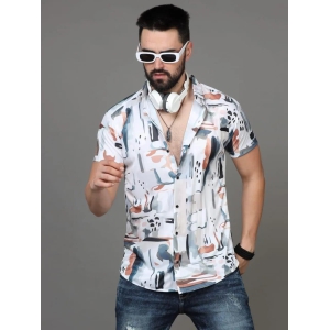 Men's Printed Rayon Half Sleeves Shirt-L