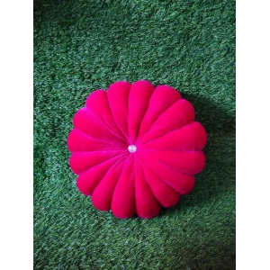 Button Rose round cushion, 14x14, pink