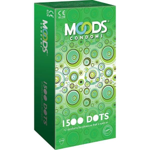 MOODS Silver 1500 Dots 12 Condoms