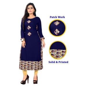 vbuyz-blue-rayon-womens-straight-kurti-3xl