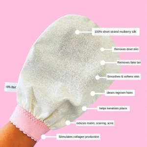 Turkish Raw Silk Exfoliating Bath Glove-Pack Of 1