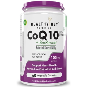 HEALTHYHEY NUTRITION CoQ10 - 60 Veg Capsules 105 mg Capsule