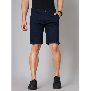 Paul Street - Navy Blue Cotton Men's Shorts ( Pack of 1 ) - None