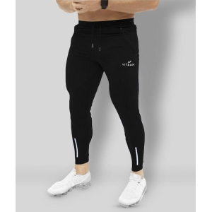 Vitaan - Black Lycra Men's Trackpants ( Pack of 1 ) - XL