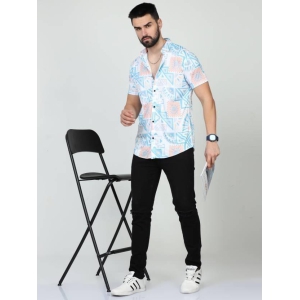 Men's Printed Rayon Half Sleeves Shirt-XL