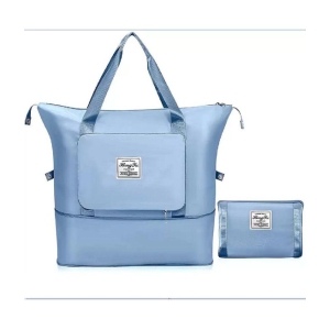 Gatih Foldable Travel Duffle Bag Wood Polish Block Large Capacity Small Folding Bag Carry Luggage Bag 25 L