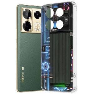 NBOX Multicolor Printed Back Cover Silicon Compatible For Infinix Note 40 Pro 5G ( Pack of 1 )