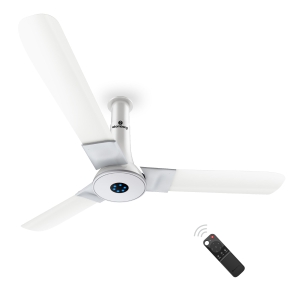 Atomberg Studio Smart+ IOT Enabled 1200 mm BLDC Motor with Remote 3 Blade Ceiling Fan(Snow white)