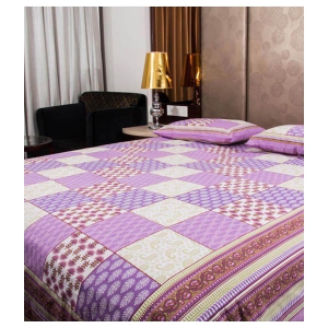 UniqChoice King Cotton Geometrical Bed Sheet