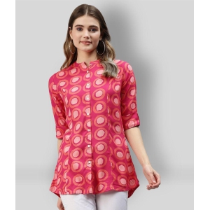 Divena - Pink Rayon Women's Tunic ( Pack of 1 ) - None