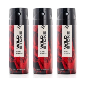 Wild Stone Ultra Sensual Deodorant for Men, 150ml (Pack of 3, 450ml)