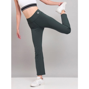 Technosport Olive Green Polyester Womens Gym Trackpants ( Pack of 1 ) - None