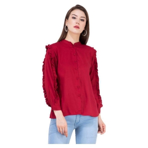 saakaa-maroon-rayon-womens-shirt-style-top-pack-of-1-m
